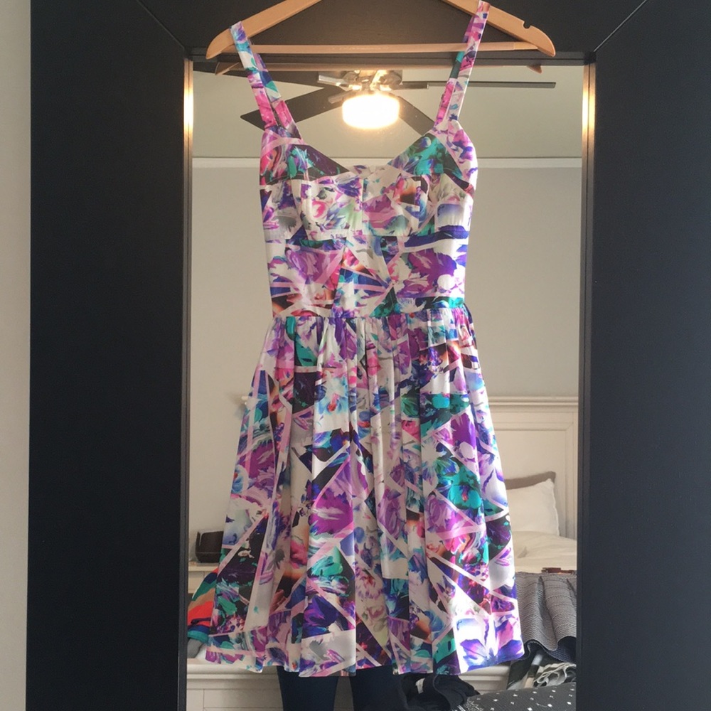 Amanda Uprichard purple print dress